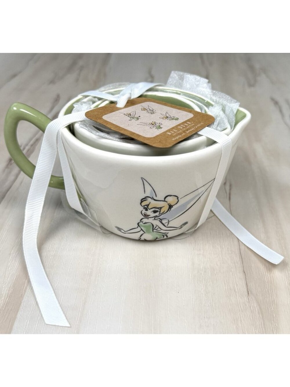 RAE DUNN Artisan Collection by Magenta Set 4 MEASURING CUPS Disney Tinker Bell